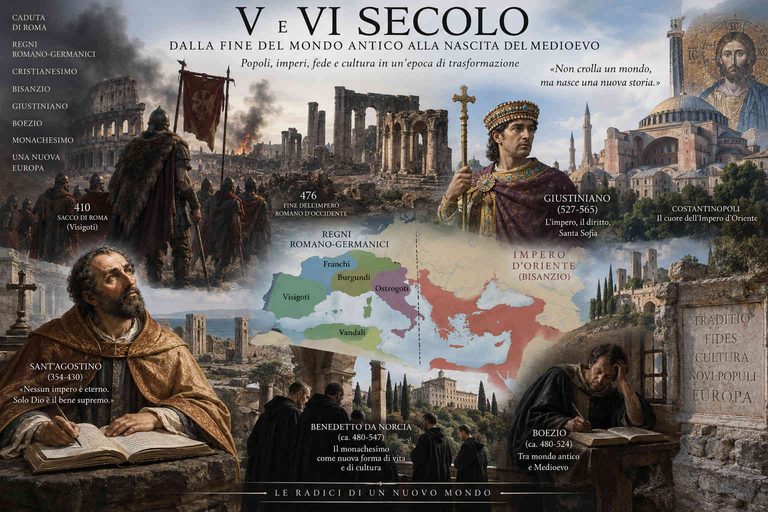Il V e il VI secolo: dalla fine del mondo antico alla nascita del Medioevo
