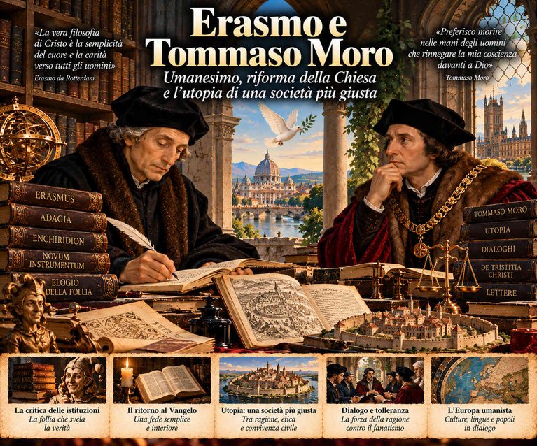Erasmo da Rotterdam e Tommaso Moro: l’Umanesimo cristiano tra ragione, coscienza e utopia